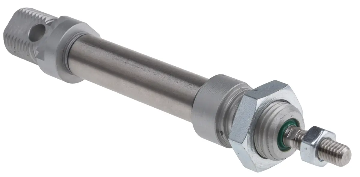 Produktfoto 1 von RS PRO ISO 6432 Pneumatikzylinder 25 mm Doppeltwirkend, Bohrung Ø 12 mm, bis 10 bar