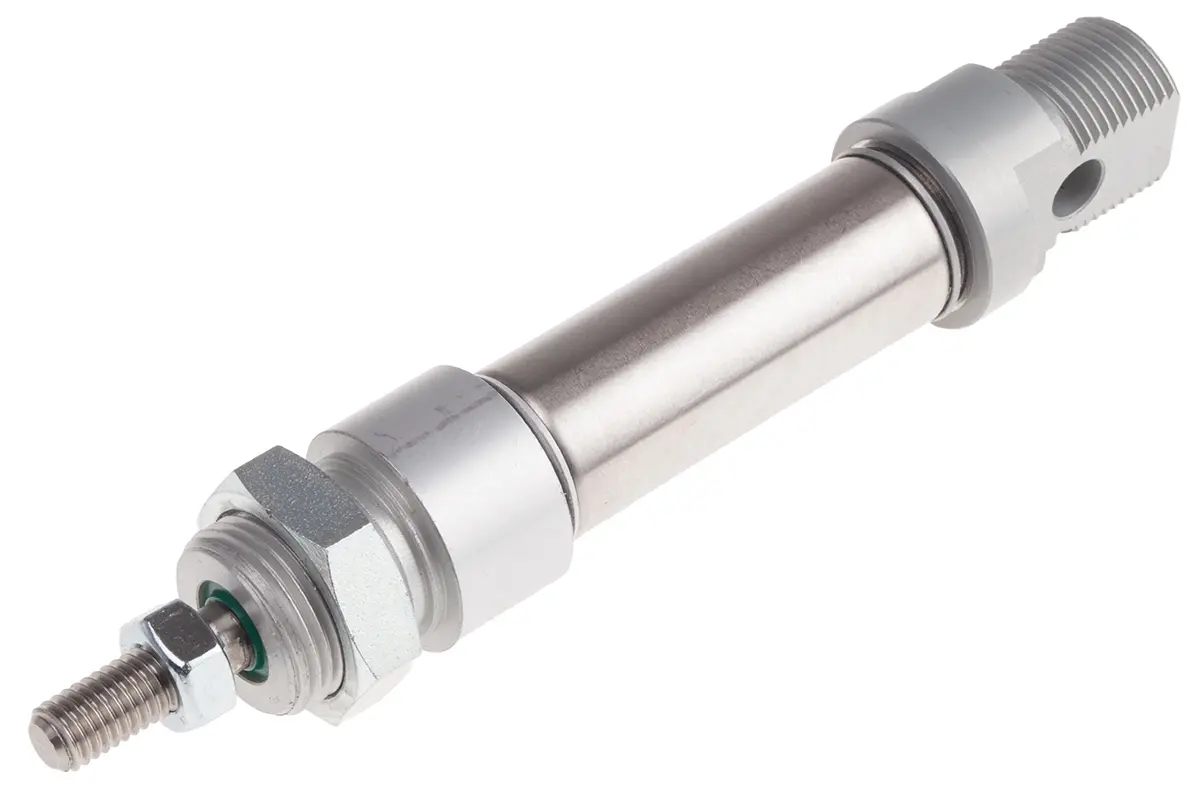 Produktfoto 1 von RS PRO ISO 6432 Pneumatikzylinder 25 mm Doppeltwirkend, Bohrung Ø 20 mm, bis 10 bar