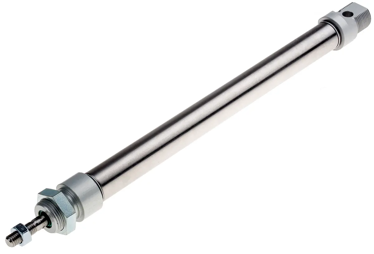 Produktfoto 1 von RS PRO ISO 6432 Pneumatikzylinder 200 mm Doppeltwirkend, Bohrung Ø 20 mm, bis 10 bar