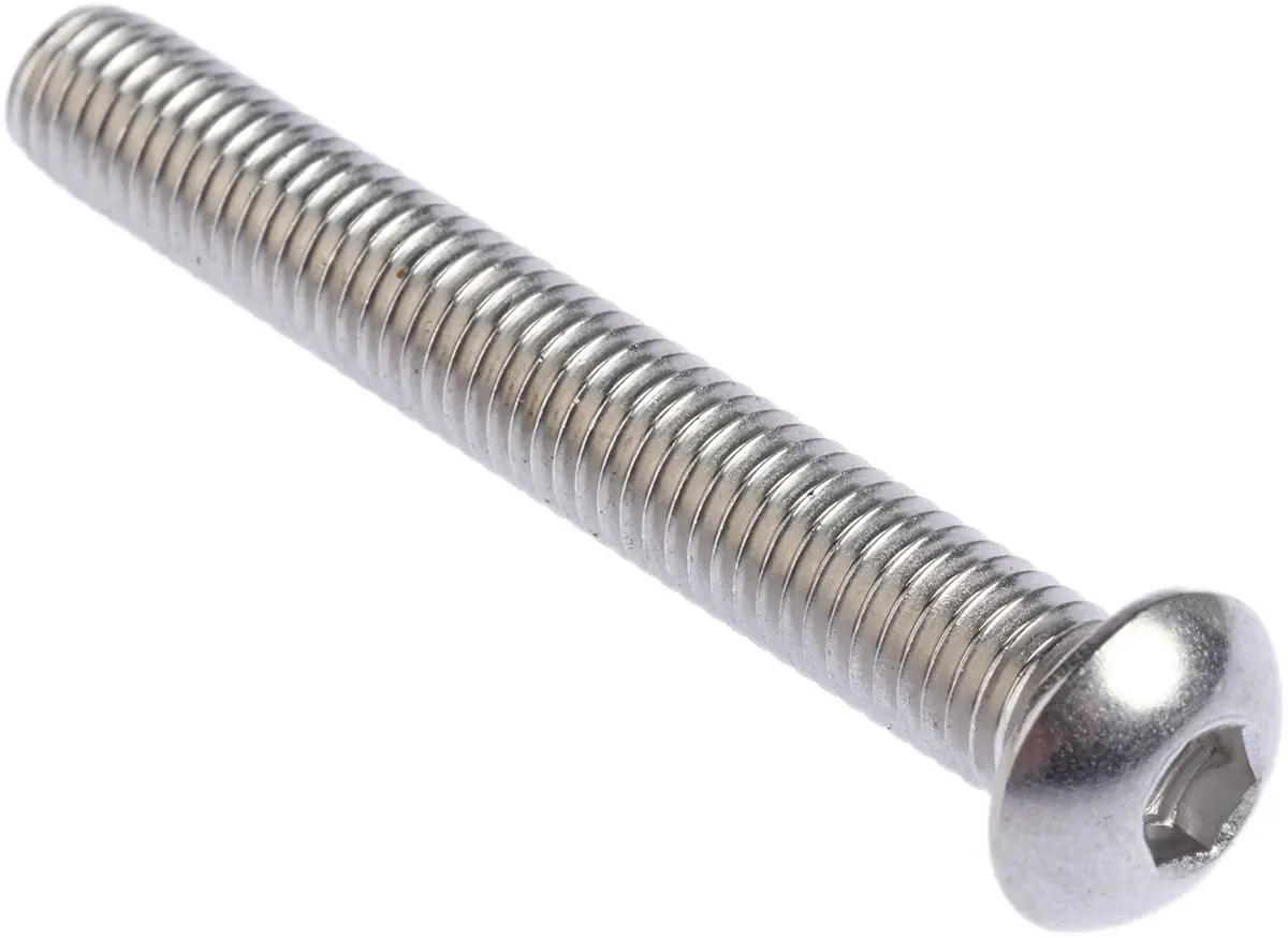Produktfoto 1 von RS PRO Linsenkopf Innensechskantschraube, Edelstahl A4, M8 x 1.25mm, 60mm
