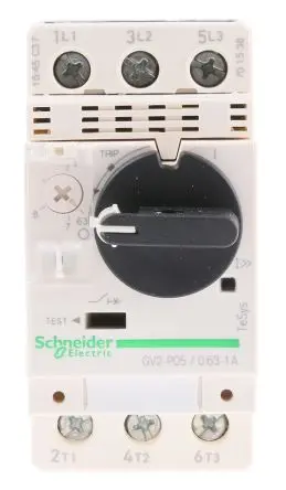 Produktfoto 1 von Schneider Electric TeSyS GV Motorschutzschalter, 0.63A, 1 A Schutzschalter 690V 89mm x 44.5 mm Motorschutzschalter mit