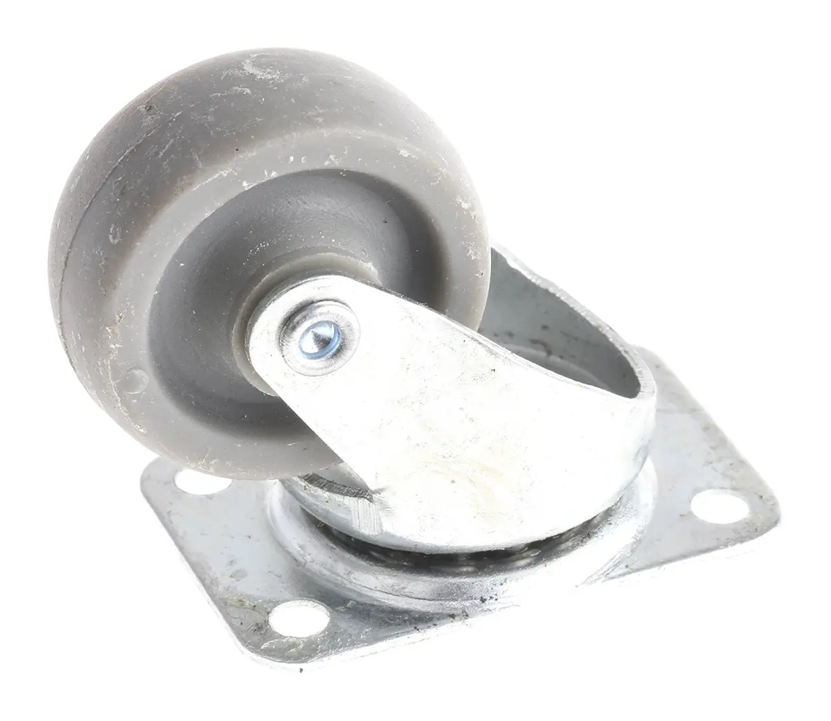 Produktfoto 1 von Guitel Hervieu Drehlager Lenkrolle, Rad ø 32mm, 12kg, Ges H. 42mm, Rad B. 12mm, 45 x 30mm, Platte, Gummi-Material