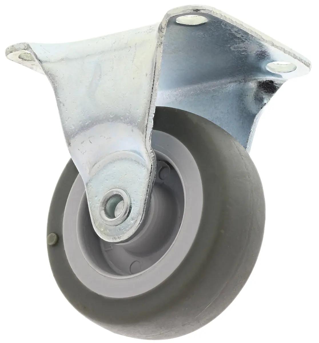 Produktfoto 1 von Guitel Hervieu Fest Lenkrolle, Rad ø 50mm, 20kg, Ges H. 62mm, Rad B. 18mm, 54 x 45mm, Platte, Gummi-Material