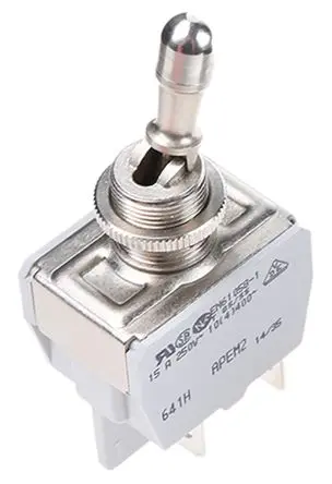 Produktfoto 1 von APEM Panel Kippschalter DPST, Ein-Aus, 24 V dc, 250 V ac, 10A, Stecker