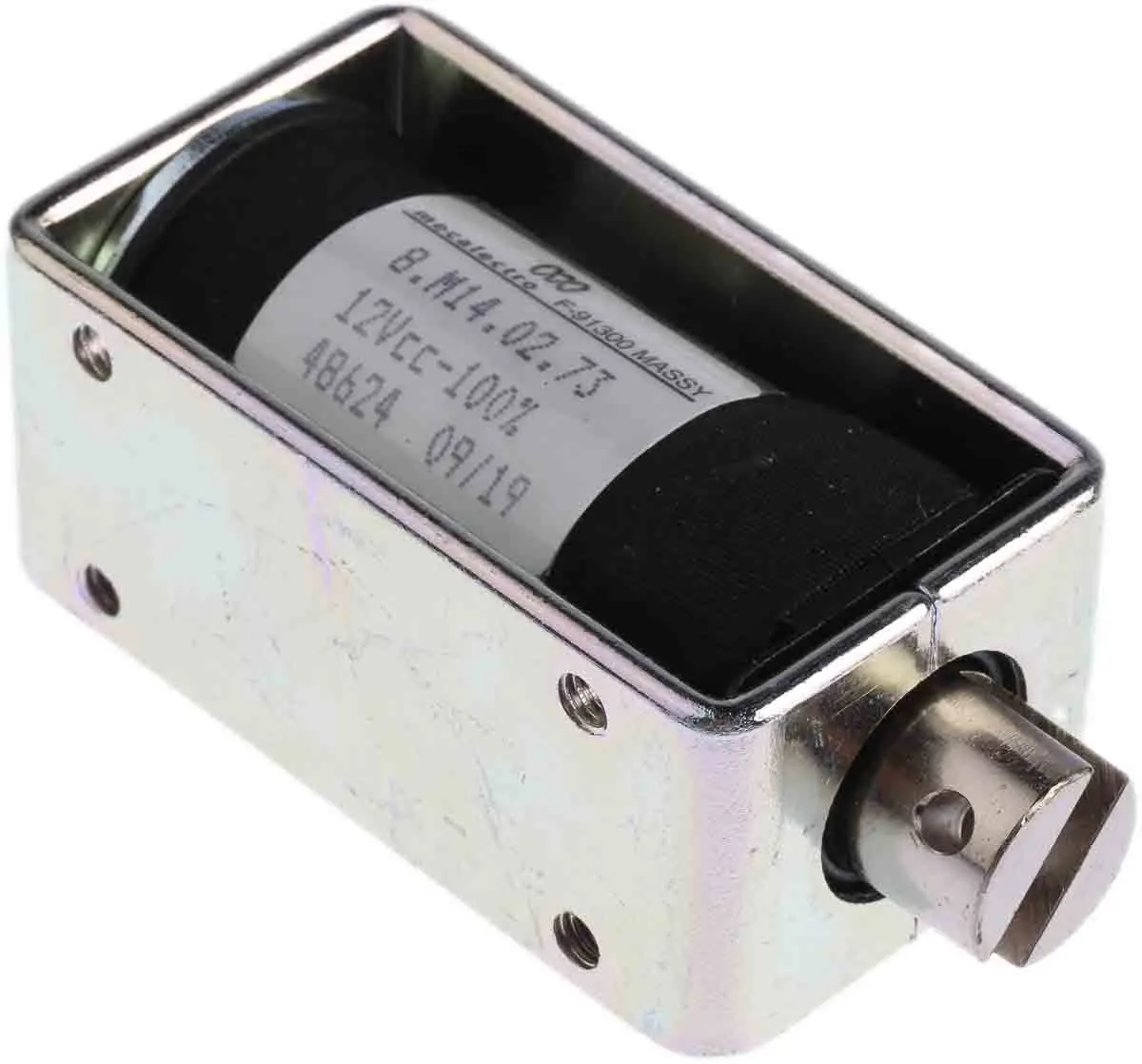Produktfoto 1 von Mecalectro 8.M14.02.73 Linearer Magnetschalter Ziehen 12 V dc 57.7 mm 12 mm 25.4 mm 25.4 mm