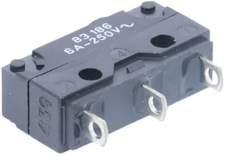 Produktfoto 1 von Crouzet Mikroschalter Taste-Betätiger Lot, 1-poliger Umschalter, 250 V ac, 4 V dc, 6A IP67 2.5N -40 °C - 125 °C