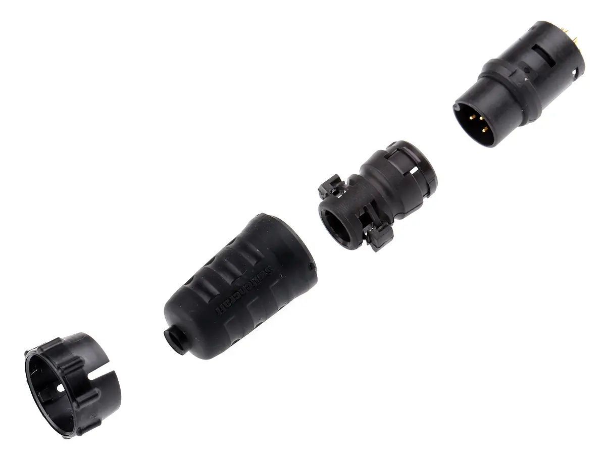 Switchcraft EN3 Standard Rundsteckverbinder Stecker 6-polig Stecker 7.5A Kabel, Kabel IP68, IP69K
