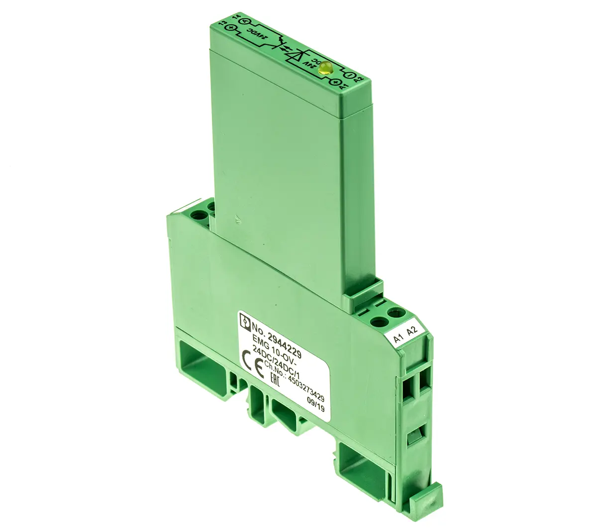 Produktfoto 1 von Phoenix Contact EMG 10-OV- 24DC/24DC/1 Halbleiter-Interfacerelais, DIN-Schienen 4.4mA