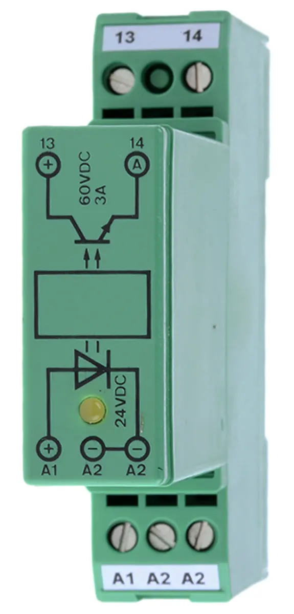 Produktfoto 1 von Phoenix Contact EMG 17-OV- 24DC/ 60DC/3 Halbleiter-Interfacerelais, DIN-Schienen 7mA
