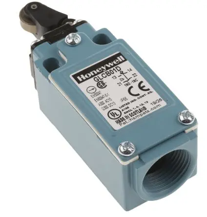 Produktfoto 1 von Honeywell GLC Endschalter, Rollenhebel 1 Öffner/1 Schließer, IP66, Zinkdruckguss 240V ac 6A