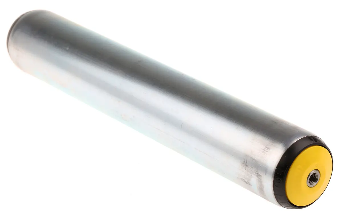 Produktfoto 1 von Interroll Vezinkte Stahl, Rund Transportrolle Ø 50 mm x 300 mm, Innengewinde Spindel 12 mm, Stahl 310 mm