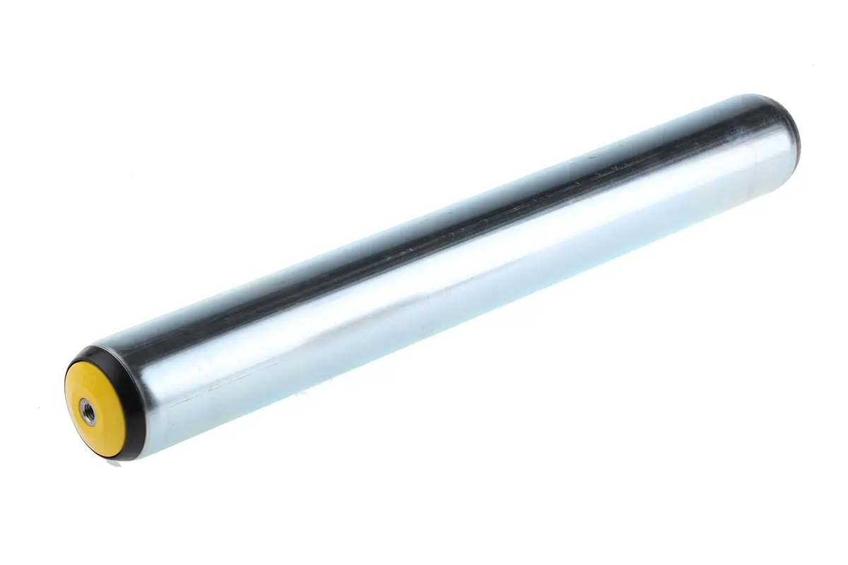 Produktfoto 1 von Interroll Vezinkte Stahl, Rund Transportrolle Ø 50 mm x 300 mm, Innengewinde Spindel 12 mm, Stahl 310 mm