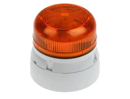 Produktfoto 1 von Klaxon Flashguard QBS Xenon Filament/Warnsummer Signalleuchte 24V dc Gelb Oberfläche, Ø 85 mm x 81 mm IP67, IP65