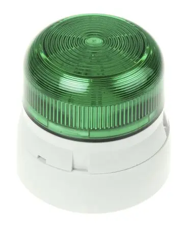 Produktfoto 1 von Klaxon Flashguard QBS Xenon Filament/Warnsummer Signalleuchte 24V dc Grün Oberfläche, Ø 85 mm x 81 mm IP65, IP67