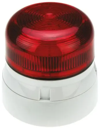 Produktfoto 1 von Klaxon Flashguard QBS Xenon Filament/Warnsummer Signalleuchte 24V ac Rot Oberfläche, Ø 85 mm x 81 mm IP67, IP65