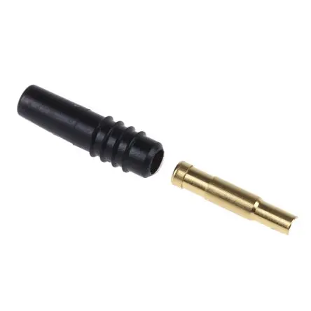 Produktfoto 1 von Staubli 1 mm Buchse Schwarz Prüfbuchse, Kontakt Gold, 30 V, 60V dc 6A Lot