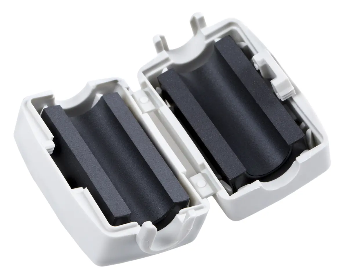 Produktfoto 1 von Würth Elektronik STAR-TEC Klappferrit, Typ STAR-TEC 24.6 mm, 4W620 20.1 mm, 340 Ω @ 100MHz 36.4 mm, für Kabel-Ø 7.5 mm