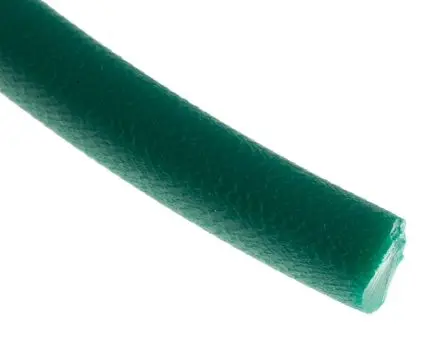 Produktfoto 1 von RS PRO Polyurethan Rundriemen Grün, ø 76 mm, Profil-Ø 8 mm, 14 kg, L. 5 m, Härte 88 Typ A