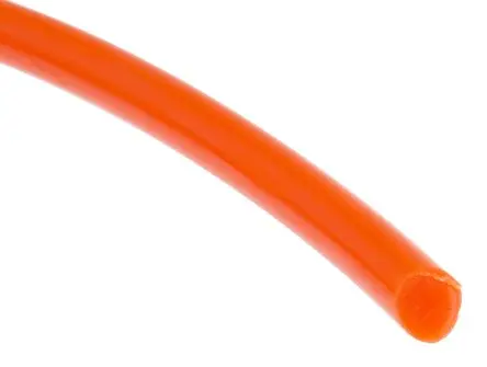 Produktfoto 1 von RS PRO Polyurethan Rundriemen Orange, ø 38 mm, Profil-Ø 6.3 mm, 1.59 kg, L. 5 m, Härte 83 Typ A