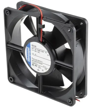 Produktfoto 1 von ebm-papst 4300 Axiallüfter, Kugel, 24V dc / 5 W 208 mA, 2800 U/min, 170 m³/h IP68 119 mm 119mm 32 mm