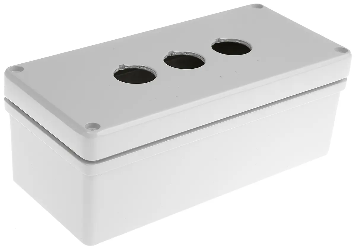 Produktfoto 1 von Eaton RMQ-Titan Drucktastengehäuse, 3 x Ø 22 mm, Kieselgrau, Aluminium, IP69K