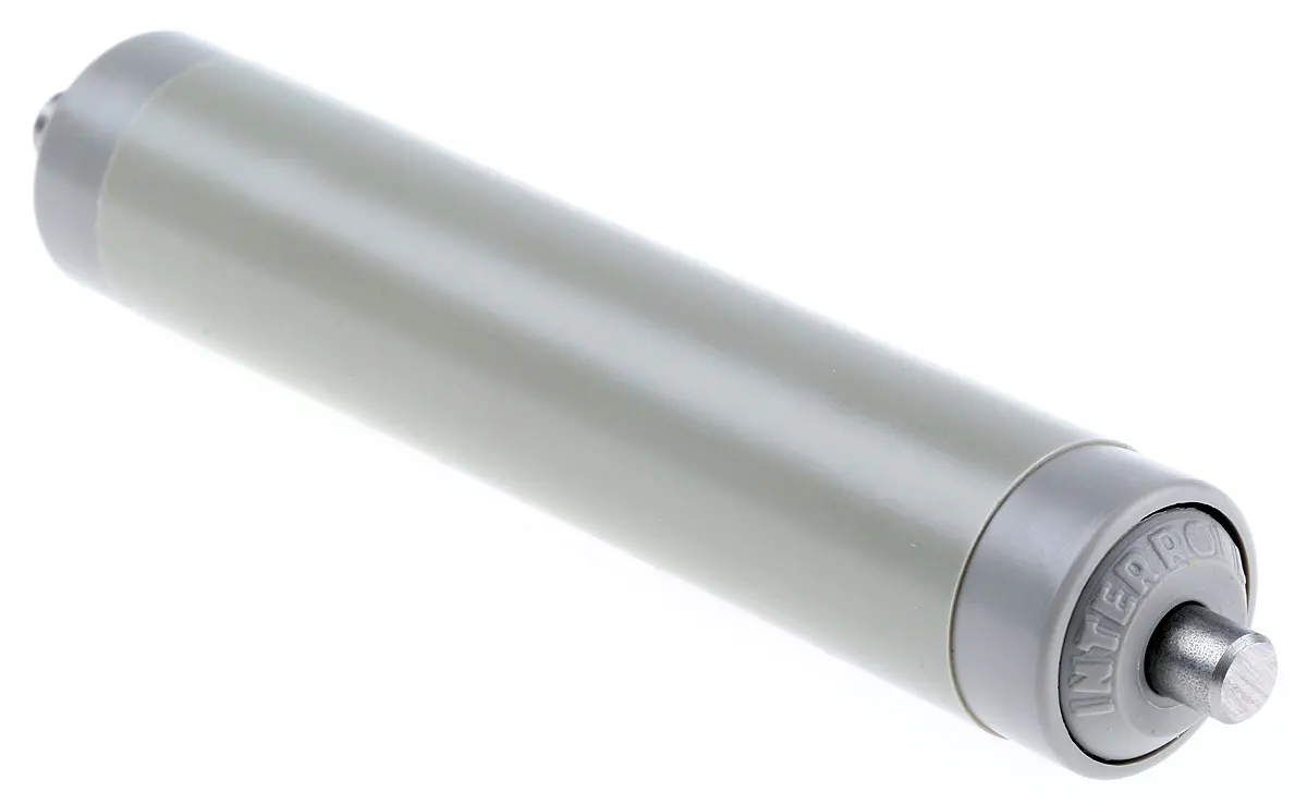 Produktfoto 1 von Interroll Kunststoff, Rund Transportrolle Ø 20 mm x 100 mm, Federbelastet Spindel 6 mm, Edelstahl 117 mm
