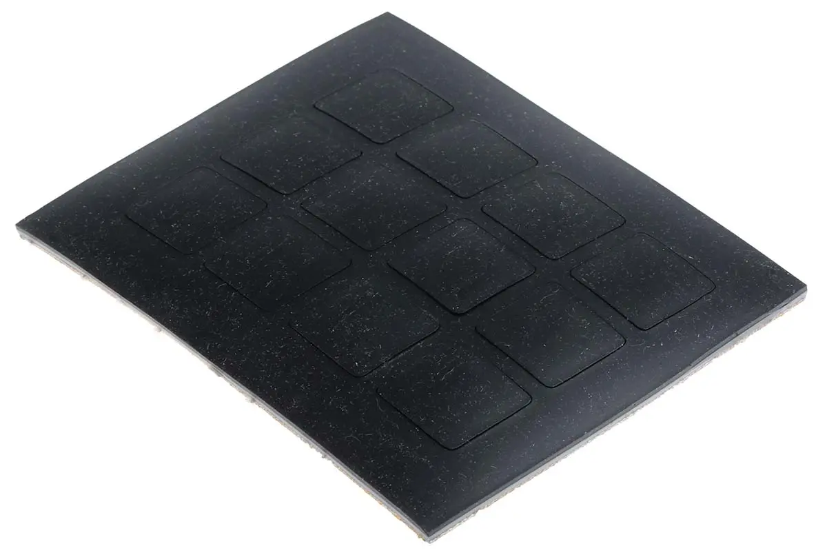 Produktfoto 1 von RS PRO Antirutsch-Polster, Vierkant, 3 mm, Polymer, L. 20.5 mm, B. 20.5 mm, 50 °C max.