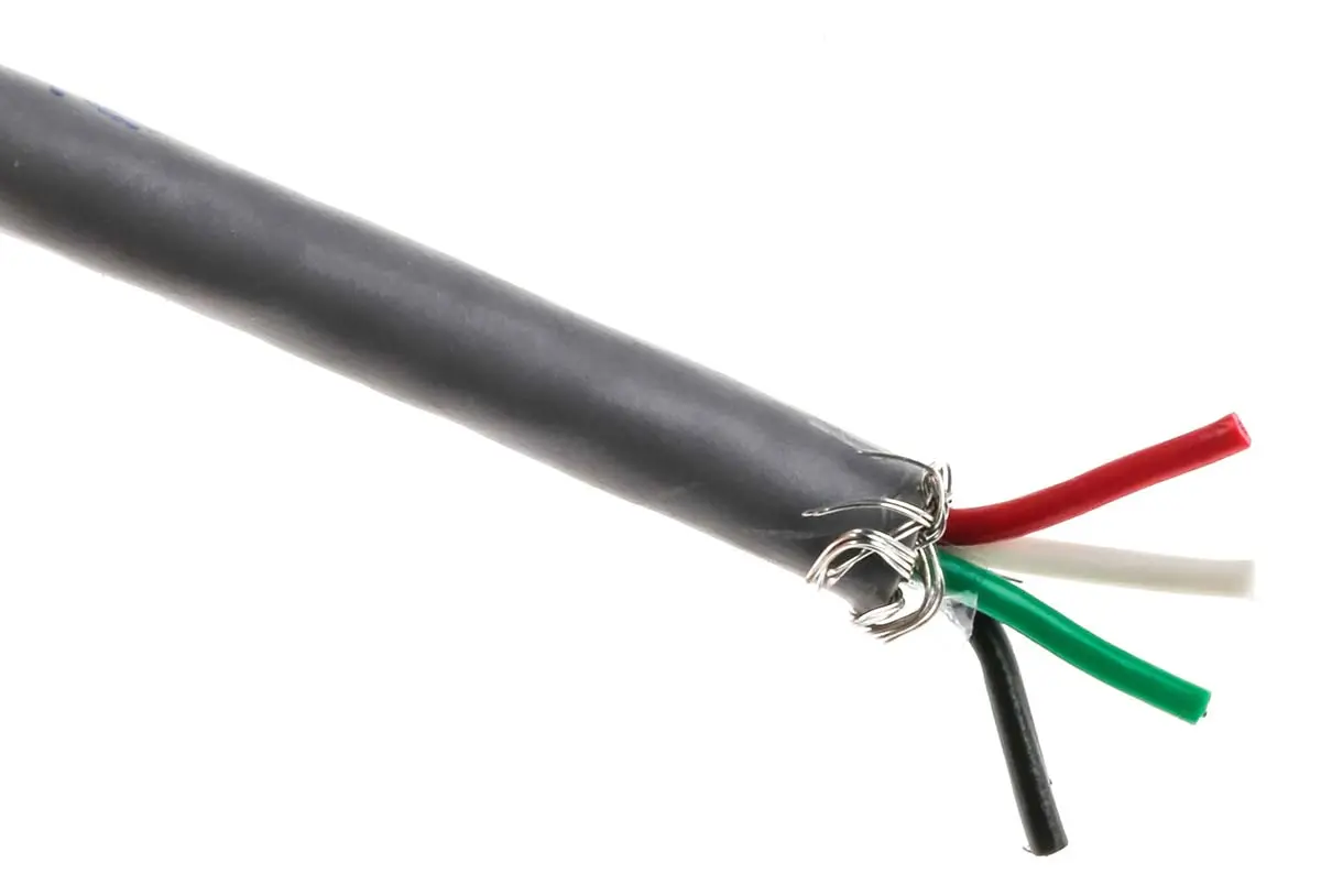 Produktfoto 1 von Alpha Wire Alpha Essentials Communication & Control Steuerkabel, 4-adrig 0.09mm² 28 AWG schieferfarben Geschirmt, 100 m,