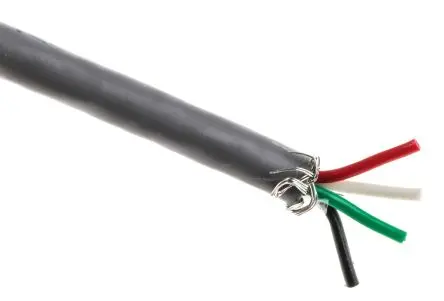 Produktfoto 1 von Alpha Wire Alpha Essentials Communication & Control Steuerkabel, 4-adrig 0.09mm² 28 AWG schieferfarben Geschirmt, 100 m,
