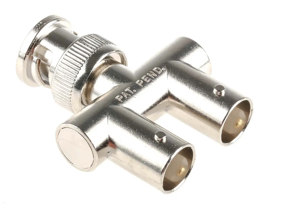 Produktfoto 1 von RS PRO HF Adapter, 50 Ω, T, 1 GHz Stecker Buchse, Koaxial Nennspannung