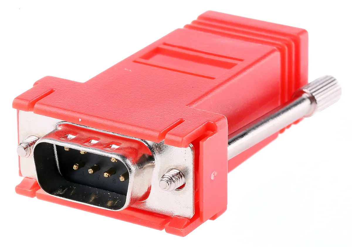 Produktfoto 1 von RS PRO Sub-D Adapter 9-Wege D-Sub Stecker Stecker RJ45 Buchse Buchse