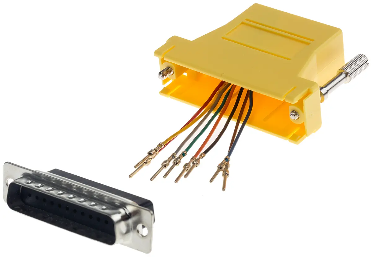 RS PRO Sub-D Adapter 25-Wege D-Sub Stecker Stecker RJ45 Buchse Buchse