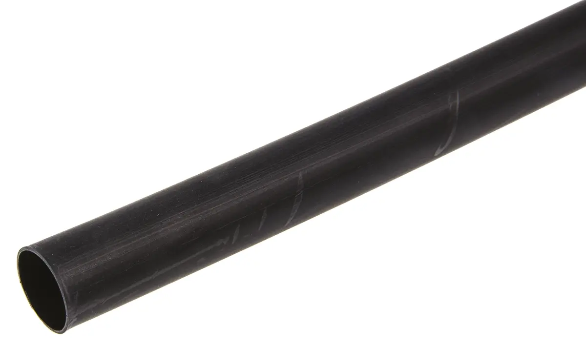 Produktfoto 1 von TE Connectivity ATUM Wärmeschrumpfschlauch, Polyolefin Schwarz, Ø 12 mm Schrumpfrate 3:1, Länge 1.2m