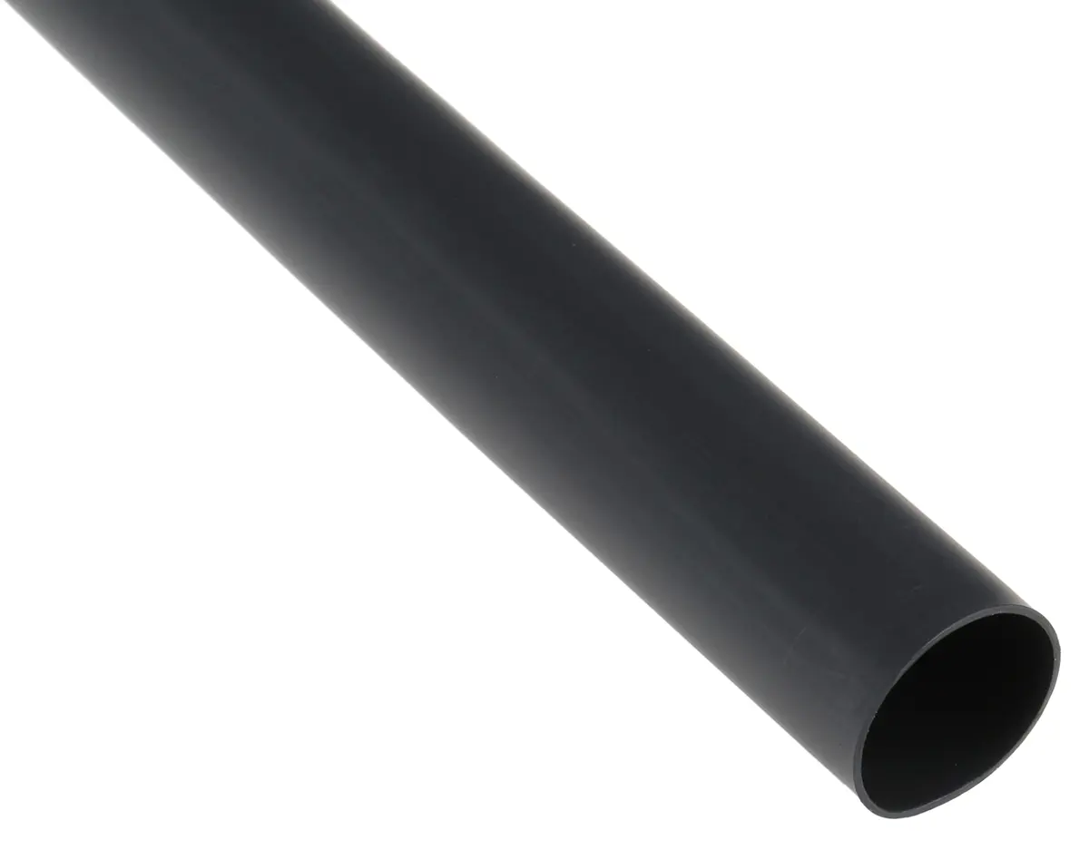 Produktfoto 1 von TE Connectivity ATUM Wärmeschrumpfschlauch, Polyolefin Schwarz, Ø 19 mm Schrumpfrate 3:1, Länge 1.2m