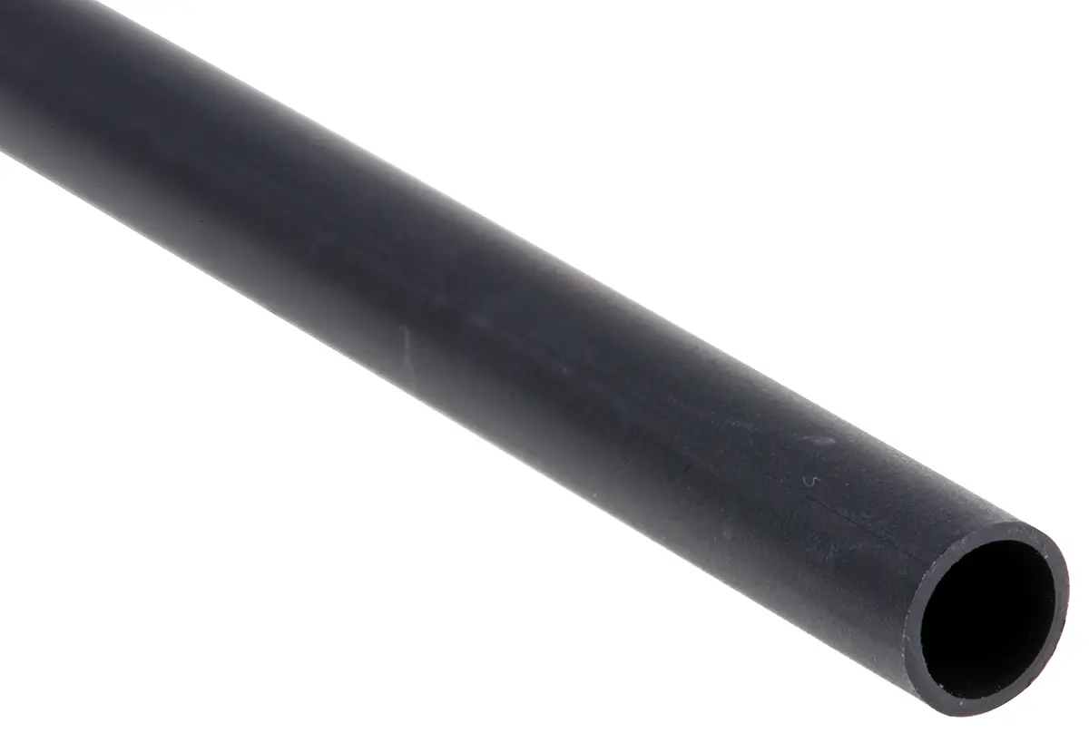 Produktfoto 1 von TE Connectivity ATUM Wärmeschrumpfschlauch, Polyolefin Schwarz, Ø 4 mm Schrumpfrate 4:1, Länge 1.2m