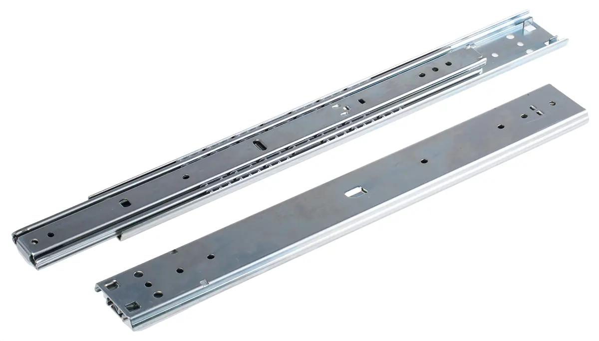Produktfoto 1 von Accuride Teleskopschiene, Stahl, 2 UHE, DZ3307, 67kg max., 12.7 mm breit, 50.8 mm hoch, 432 mm tief