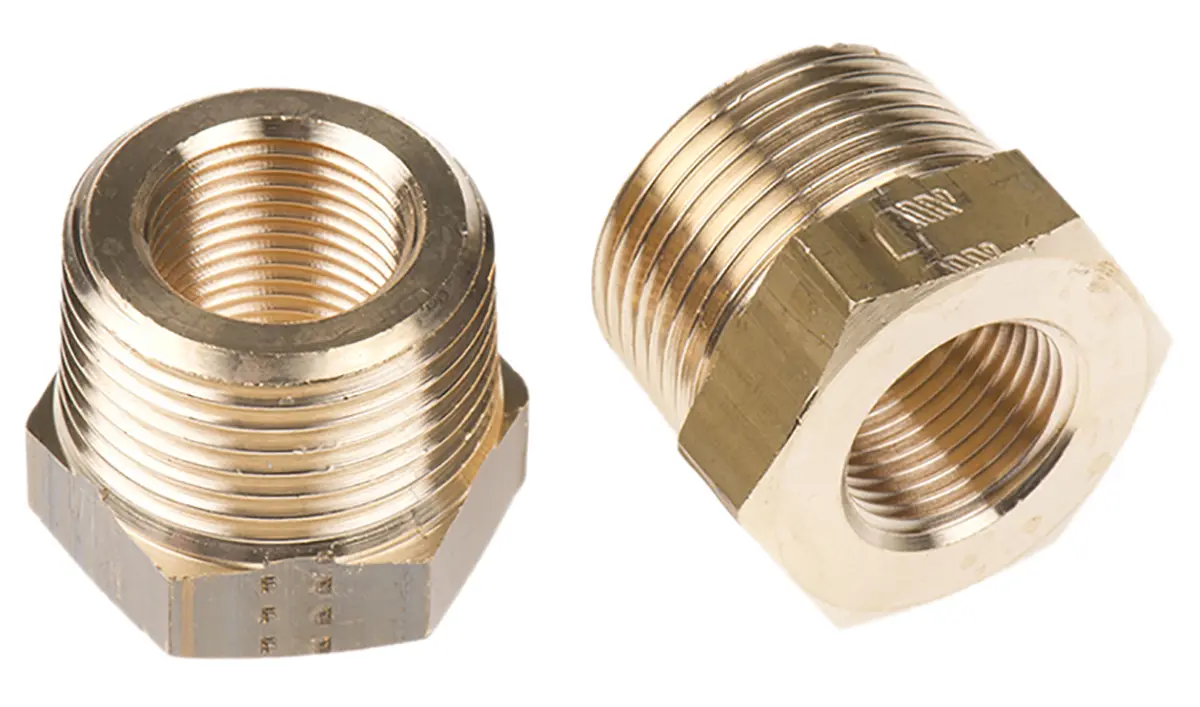 Produktfoto 1 von Legris Pneumatik-Fitting Messing-Rohrfitting Reduzierstück R Mit Gewinde Mit Gewinde 3/4 in Stecker Buchse Messing G 3/8
