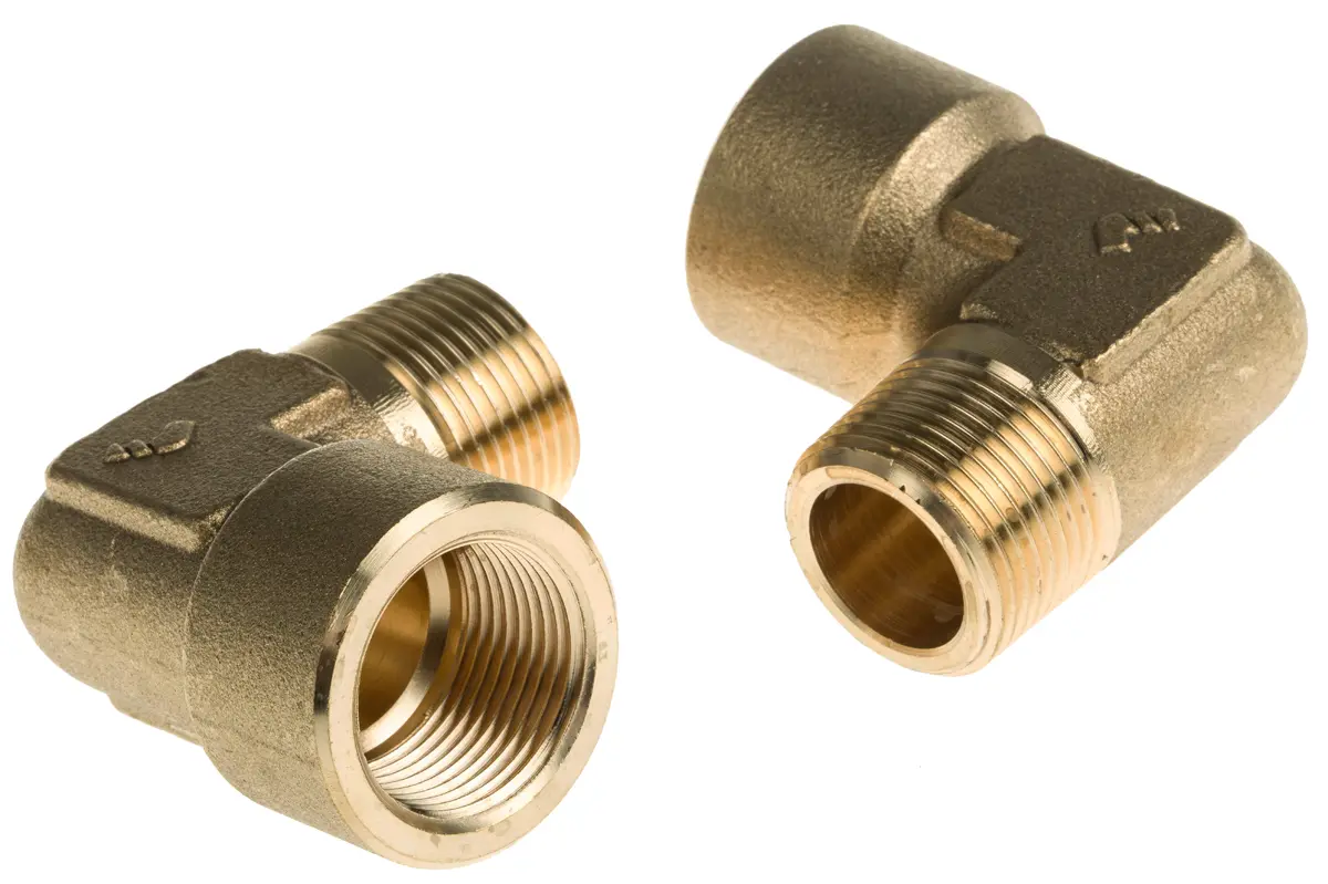 Produktfoto 1 von Legris Pneumatik-Fitting Messing-Rohrfitting Winkelstück 90° Mit Gewinde Mit Gewinde 19.05 mm Stecker Buchse Messing
