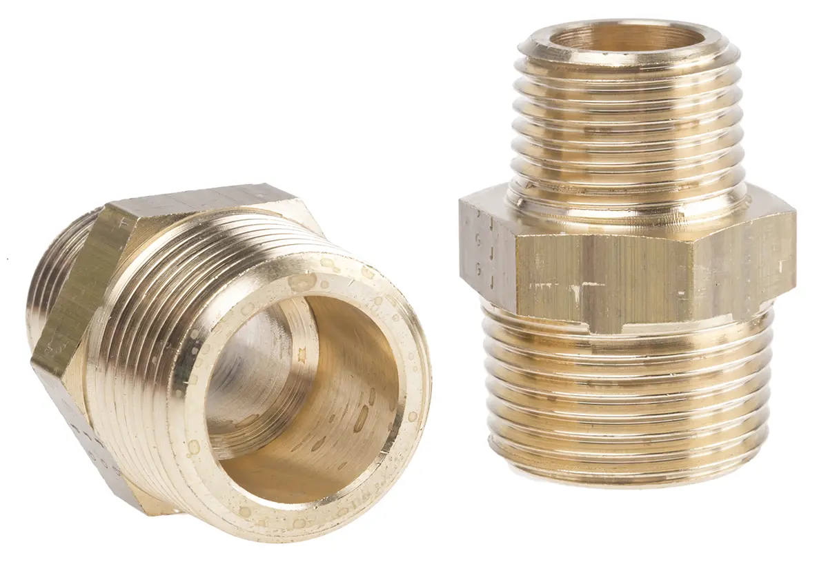 Produktfoto 1 von Legris Pneumatik-Fitting Messing-Rohrfitting Adapter Gerade Mit Gewinde Mit Gewinde 19.05 mm Stecker Stecker Messing