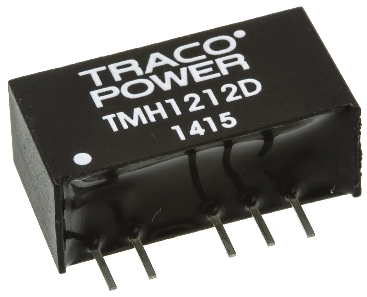 TRACOPOWER TMH DC/DC-Wandler 2W 12 V dc IN, ±12V dc OUT / ±80mA Durchsteckmontage 1kV dc isoliert
