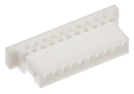 Produktfoto 1 von JST SH Crimpkontaktgehäuse, Steckerbuchse, Polybutylenterephthalat, Weiß, 10-polig, 28 AWG - 32 AWG max.