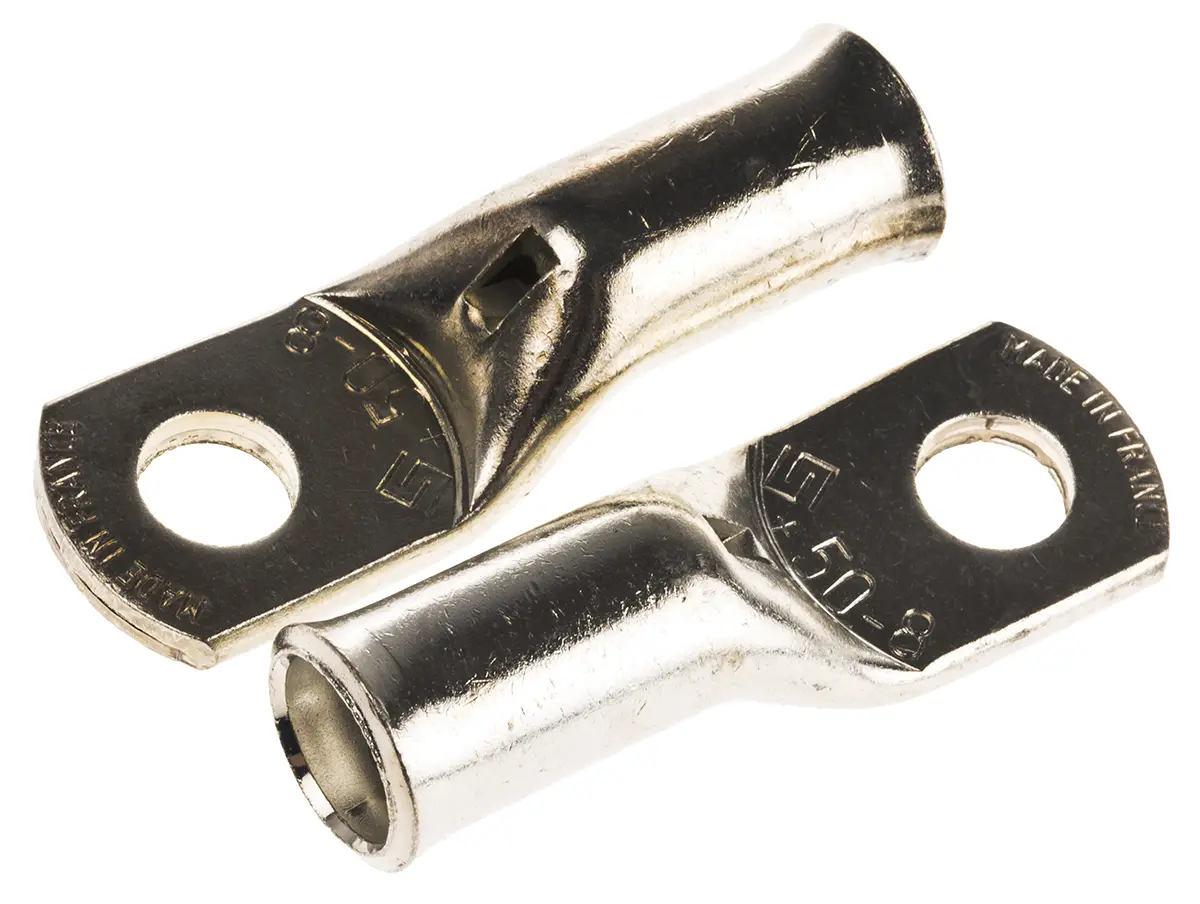 Produktfoto 1 von TE Connectivity XCT Ringkabelschuh, Unisoliert 1 AWG, Grau, 1 AWG max.AWG, aussen ø 18 mm, innen ø 8.3 mm, 8 mm