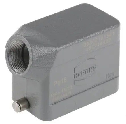 Produktfoto 1 von HARTING Han B Kappe für robusten Stromversorgungsstecker 1 Hebel 1, Anschlusshaube 10B Steckverbinderkappe, IP65