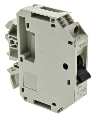 Produktfoto 1 von Schneider Electric TeSyS GB2 Thermischer Schutzschalter, 1-polig, TeSys DIN-Hutschiene, 1A, / 1.5 kA, Thermomagnetisch