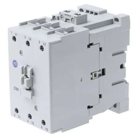 Produktfoto 1 von Allen Bradley 100C Schütz 24V dc-Spule, 3-polig, 690V ac / 60 A 24V dc 32 kW 3 Schließer Motorsteuerung, Umkehrend