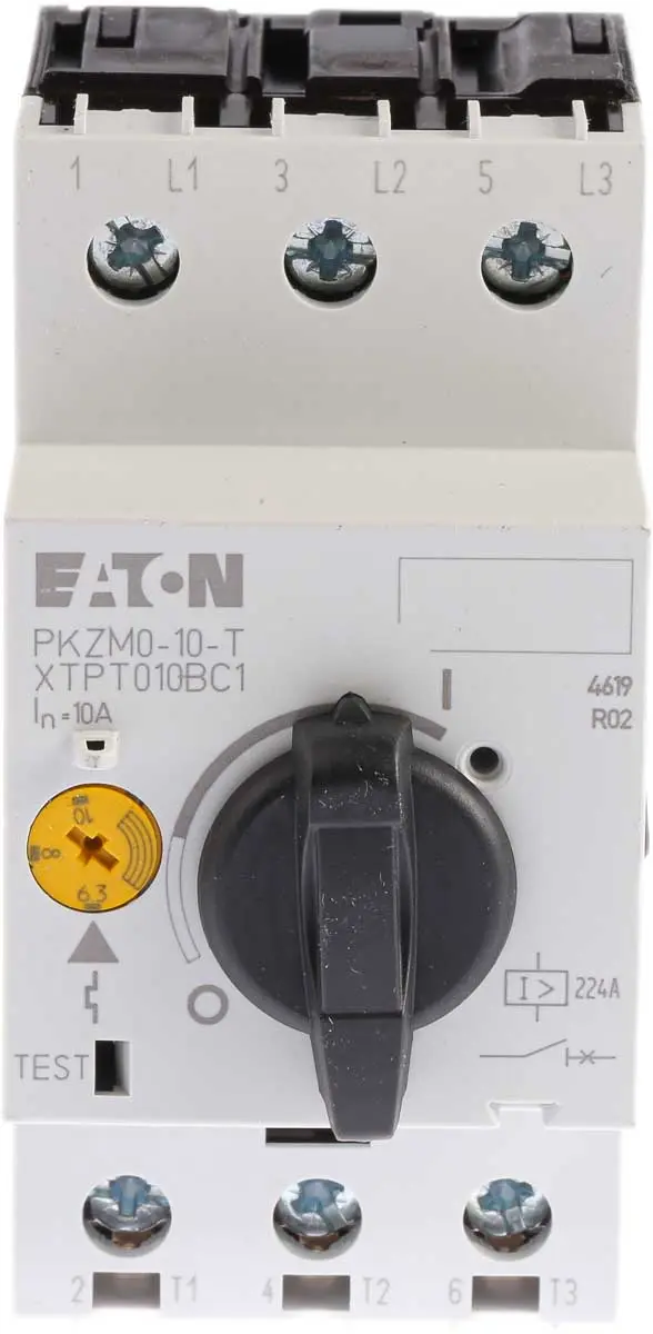 Produktfoto 1 von Eaton Motorschutzschalter, 6,3 → 10 A 690 V ac 93mm x 45mm