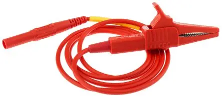 Produktfoto 1 von Staubli Steckverbinder-Messleitung 15A / Stecker, Rot Polyvinylchlorid-isoliert 1 m, 1000V ac
