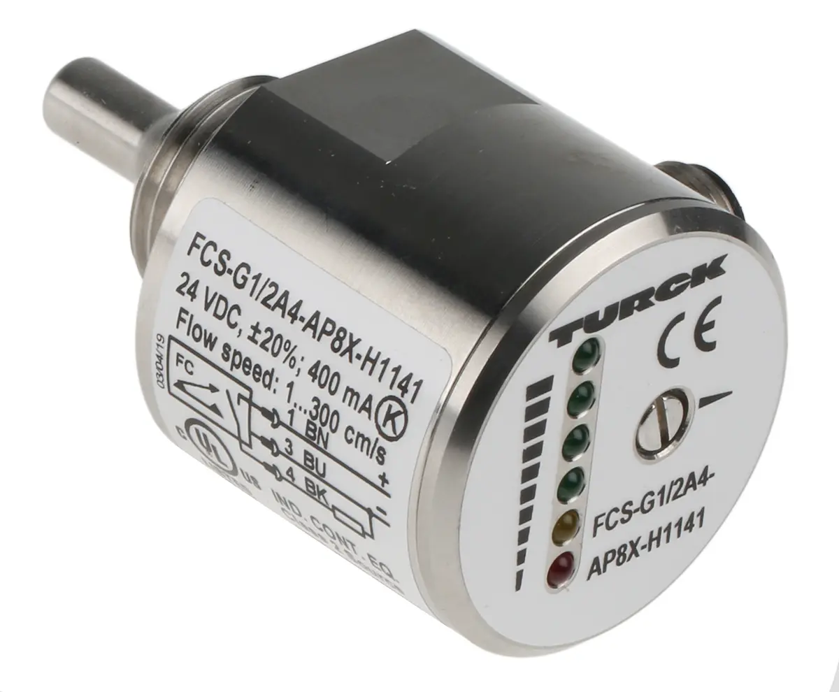 Produktfoto 1 von Turck FCS Kompakt Durchflussregler 300 cm³/s, PnP Ausgang, M12-Stecker 26 V 0.5 in