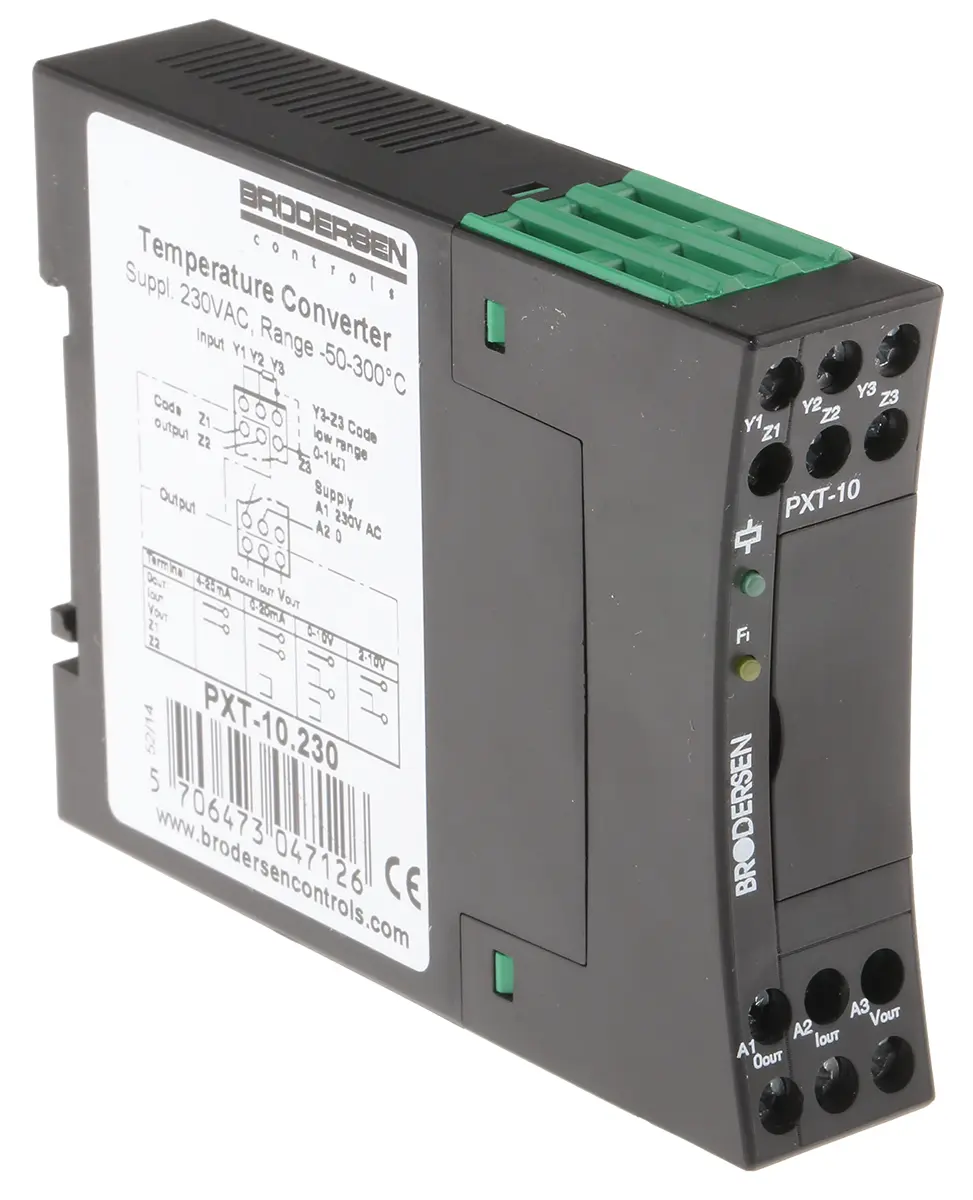 Brodersen Controls Serie 9100 Signalwandler 230 V ac, Widerstands-Temperaturfühler (RTD) -50 to 300 °C EIN /