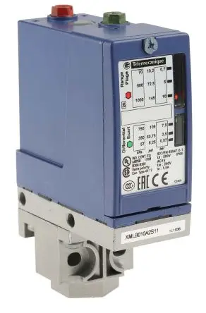Produktfoto 1 von Telemecanique Sensors XMLB Differenzial Drucksensor 0.7 bar, Relais 10 bar